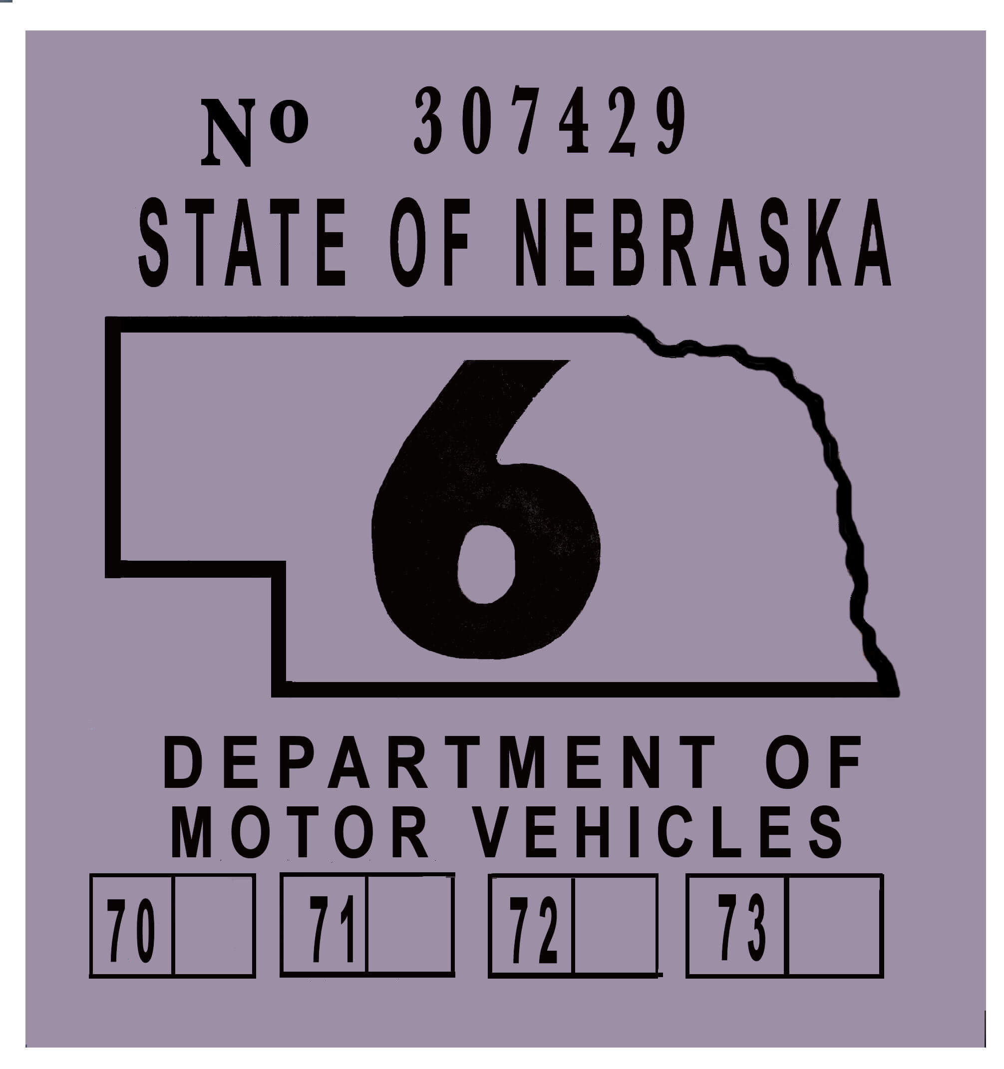 (image for) 1969-1973 Nebraska Inspection Sticker